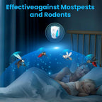 Ultrasonic Pest Repeller with Dual Frequency Modes and Nightlight, 6-Pack All Vera Mart