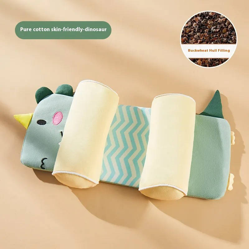 Adjustable Baby Head Pillow with 3D Mesh Ventilation and Buckwheat Husk Filling for Newborns 0-3 All Vera Mart