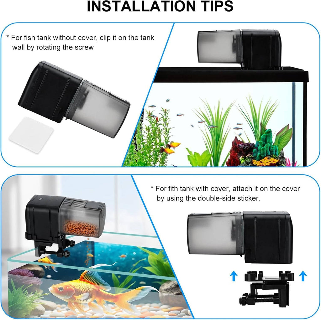 Smart Fish Feeder with App Control and Voice Commands, WiFi Enabled All Vera Mart