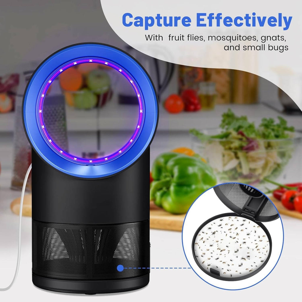 Flying Insect Trap with UV Light and Suction Fan, Adjustable Timer for Kitchen All Vera Mart