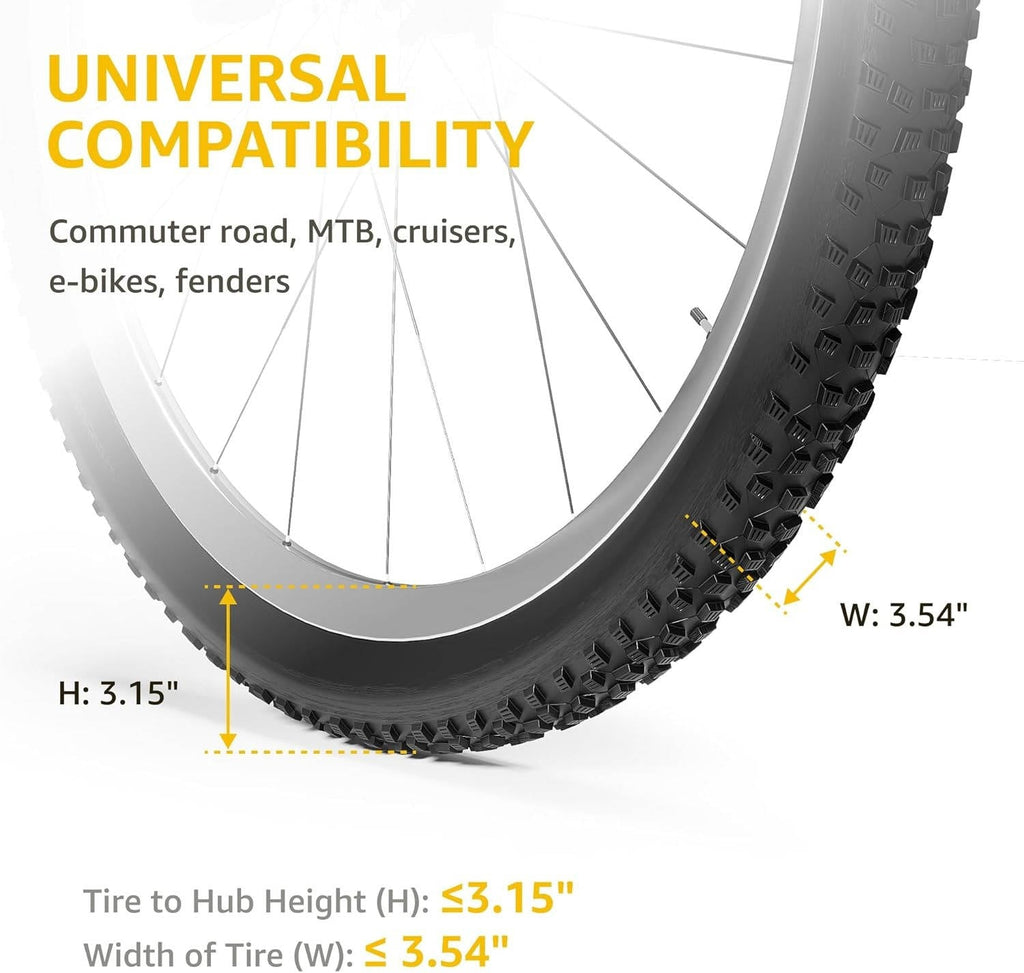 Vertical Bike Wall Mount with 150-Degree Swivel and Rubber-Coated Hook, 66lbs Capacity All Vera Mart