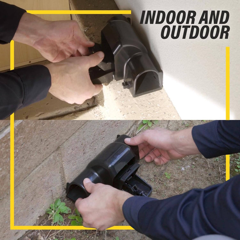 Enclosed Tunnel Rodent Trap with Dual Entry Openings and Toothed Jaw, 2 Pack All Vera Mart