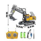Remote Control Excavator with Three Motors and Metal Attachments for Kids All Vera Mart