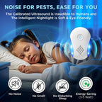 Ultrasonic Pest Repeller with Dual Frequency Modes and Nightlight, 6-Pack All Vera Mart
