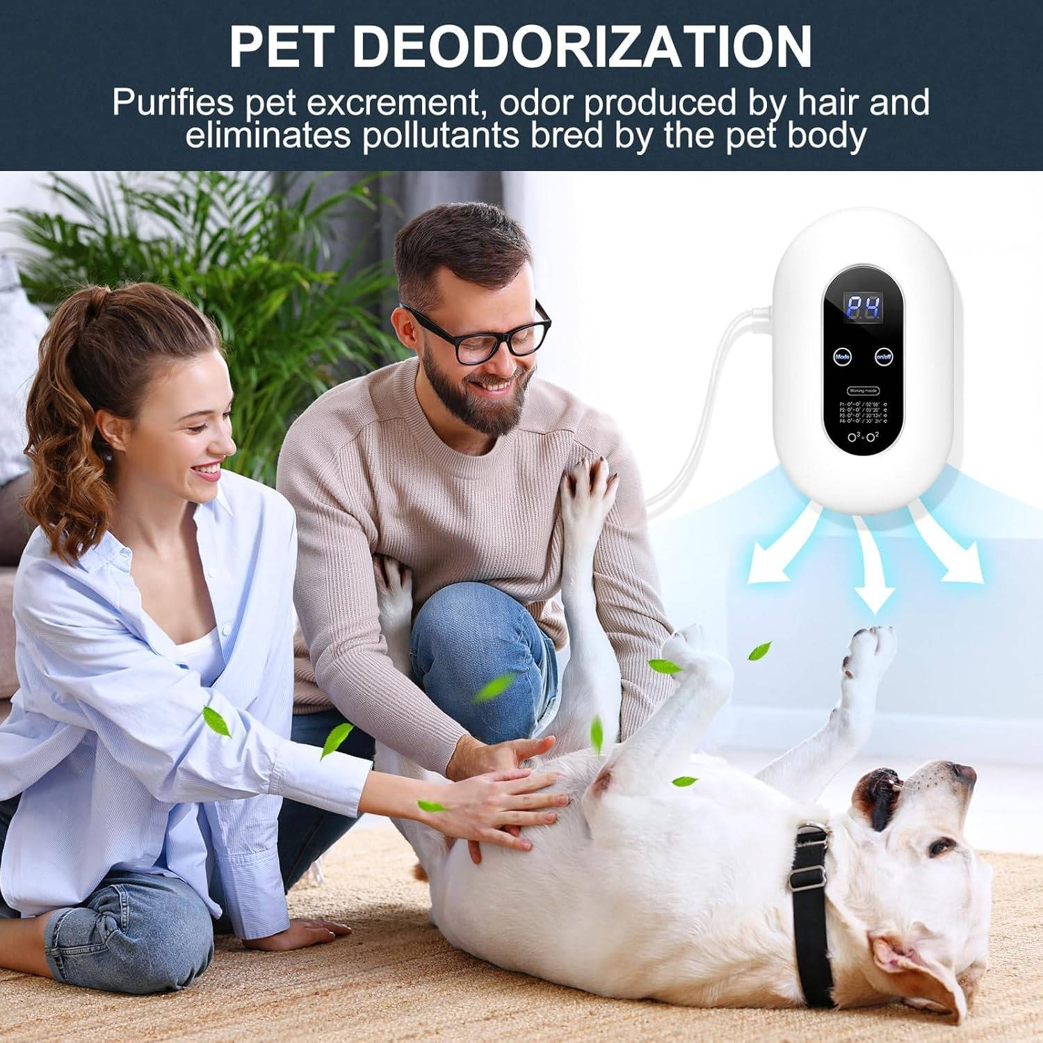 Ozone Pet Odor Eliminator with 4-Mode Cycles and Wall Mount for 430 sq ft All Vera Mart