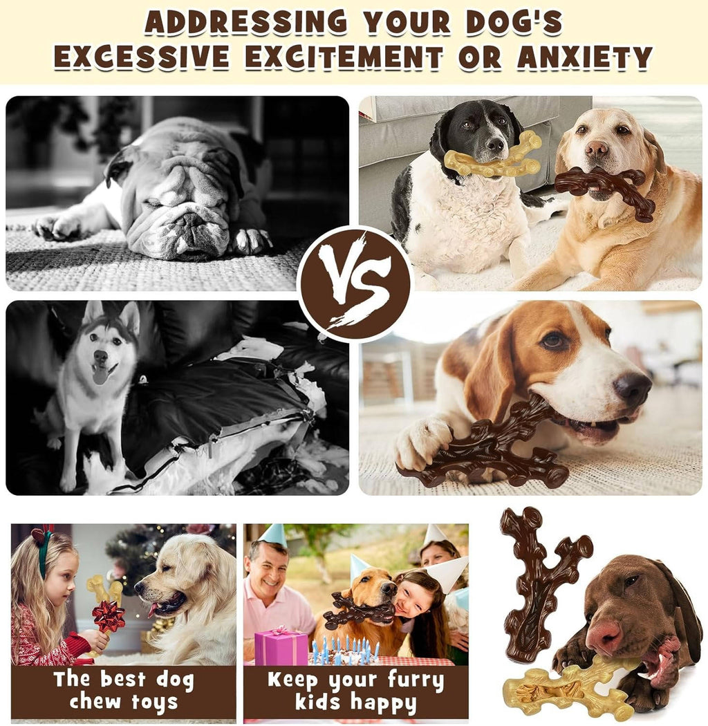 Nylon Chew Toys with Bacon and Maple Scents and Textured Grooves for Medium to Large Dogs All Vera Mart
