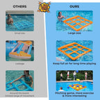 Floating Tic Tac Toe Game Board with 10 Inflatable Balls and Manual Pump All Vera Mart