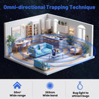 Flying Insect Trap with UV Light and Suction Fan, Adjustable Timer for Kitchen All Vera Mart