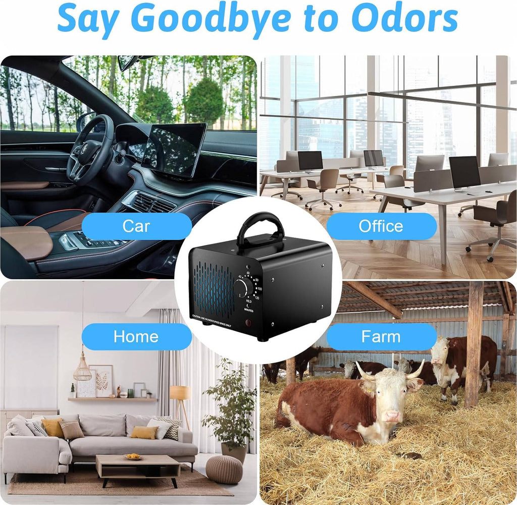 Ozone Generator with Double Layer Plate and Timer Control for 6000 Sq.Ft Odor Removal All Vera Mart