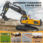 Remote Control Excavator with Three Motors and Metal Attachments for Kids All Vera Mart