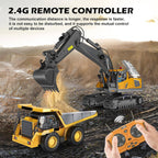 Remote Control Excavator with Three Motors and Metal Attachments for Kids All Vera Mart