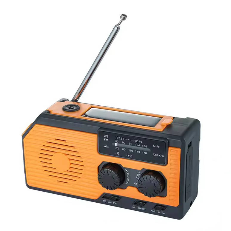 Multiband Emergency Radio with Solar Hand Crank and 5000mAh Battery Bank All Vera Mart