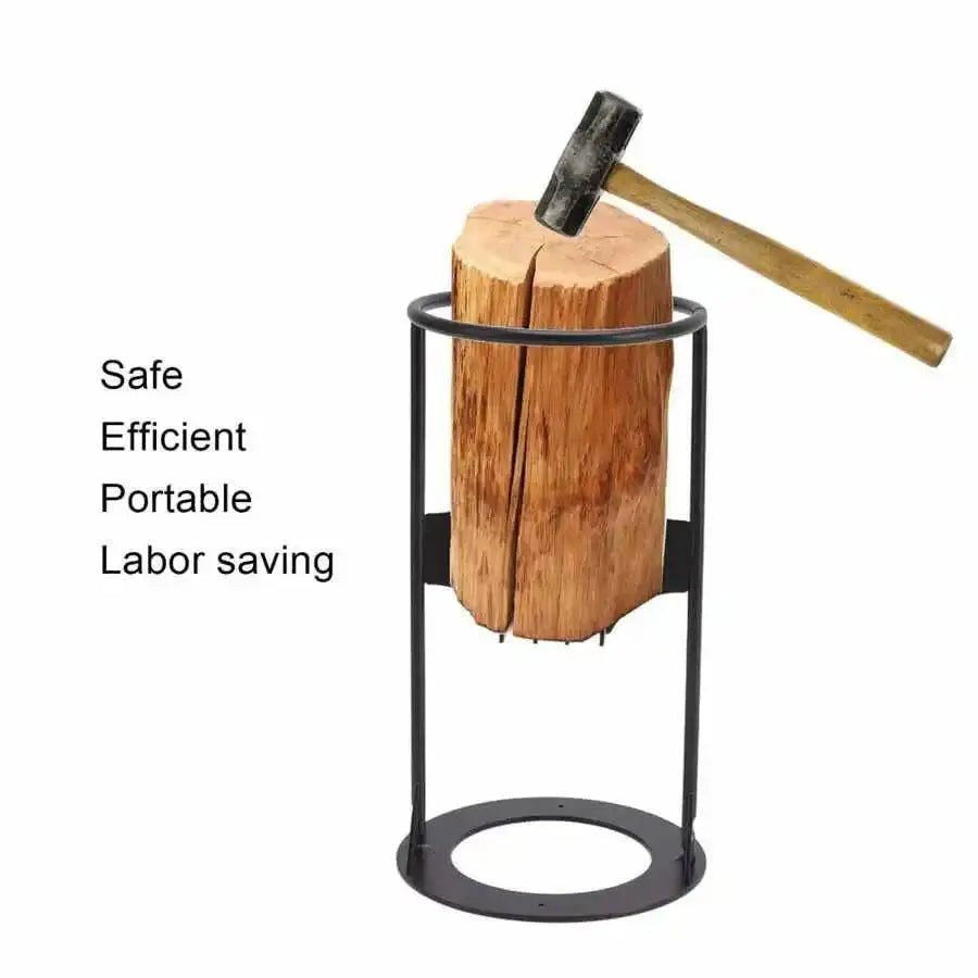 Splitting Wedge with Cast Iron Body and Rounded Top Handle, Reinforced Stable Base All Vera Mart