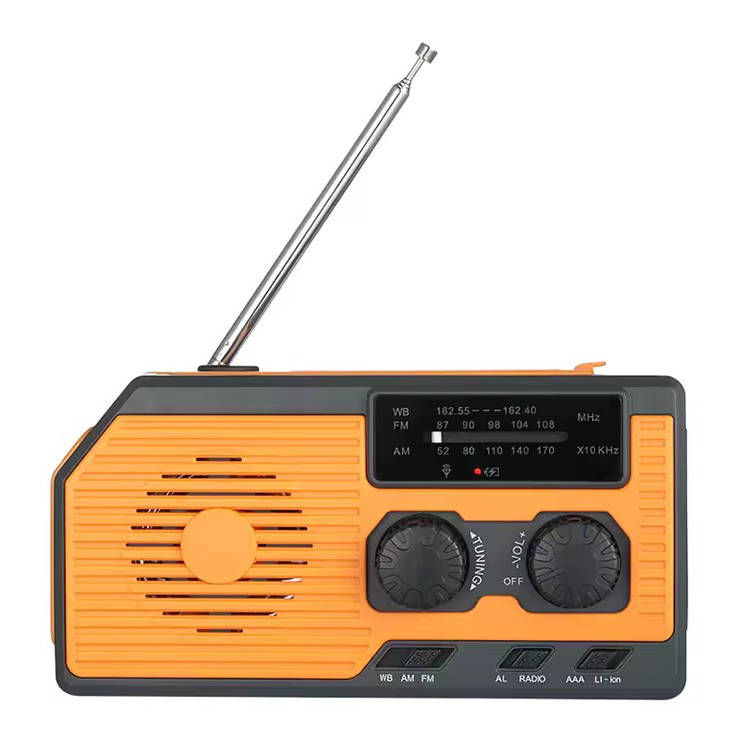 Multiband Emergency Radio with Solar Hand Crank and 5000mAh Battery Bank All Vera Mart