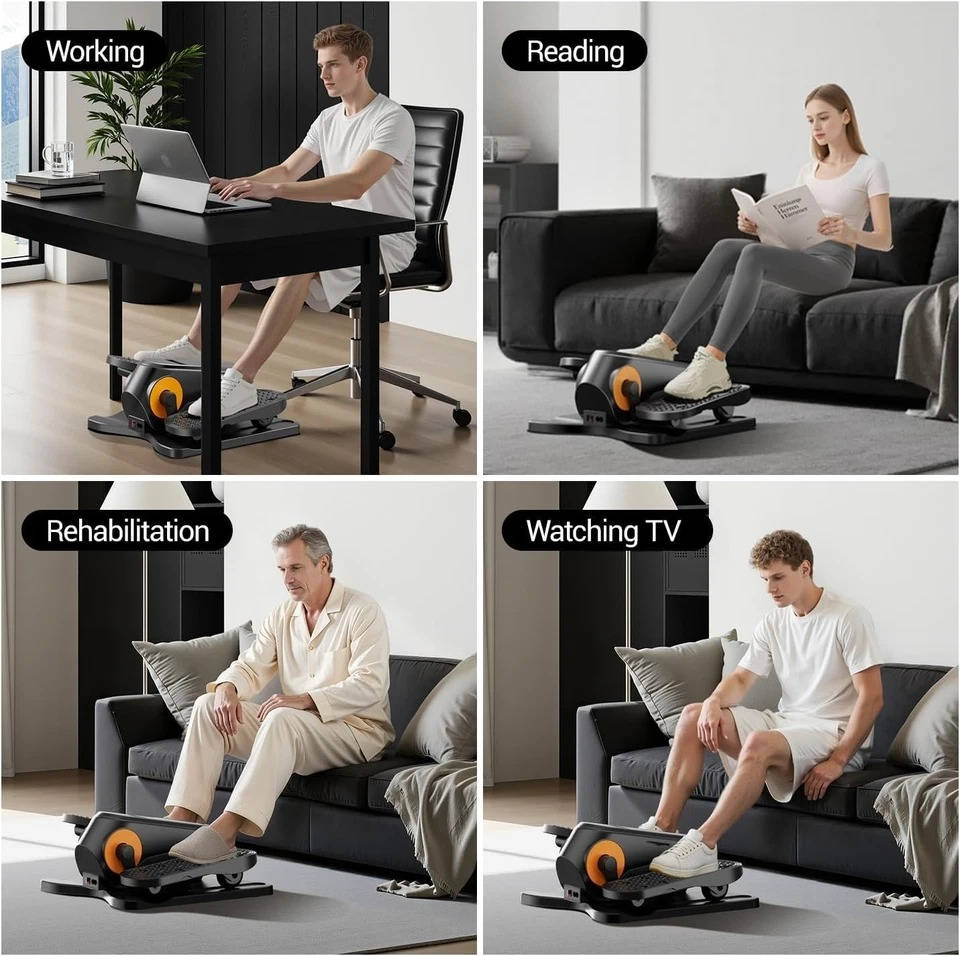 Electric Leg Exerciser with 12 Speed Levels and Remote Control for Under Desk Use All Vera Mart