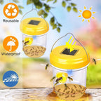 Solar Wasp and Bee Trap with UV Light and Dual Tunnels, 6-Pack Set All Vera Mart