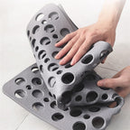 Textured Shower Mat with Antibacterial Treatment and Non-Slip Grip All Vera Mart