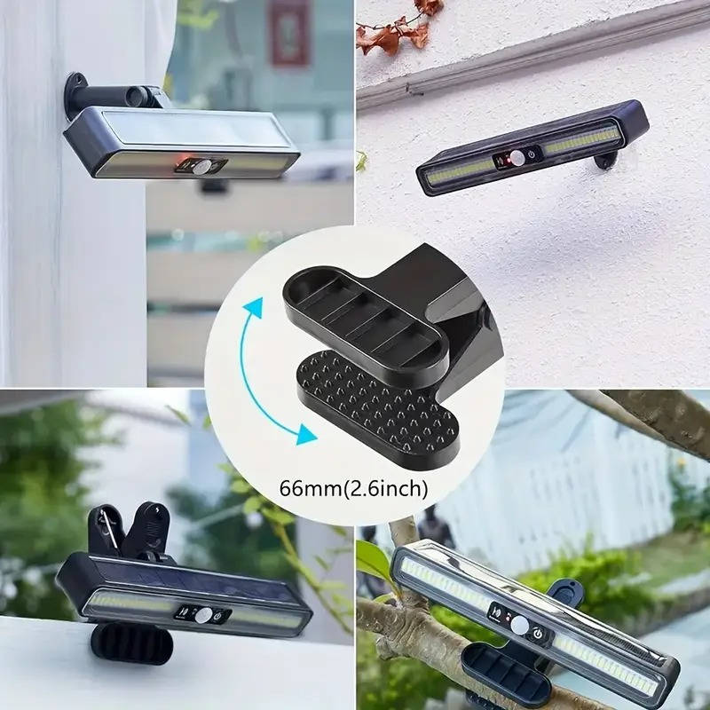 Solar Motion Sensor Fence Lights with 36 LEDs and 26ft Detection Range All Vera Mart