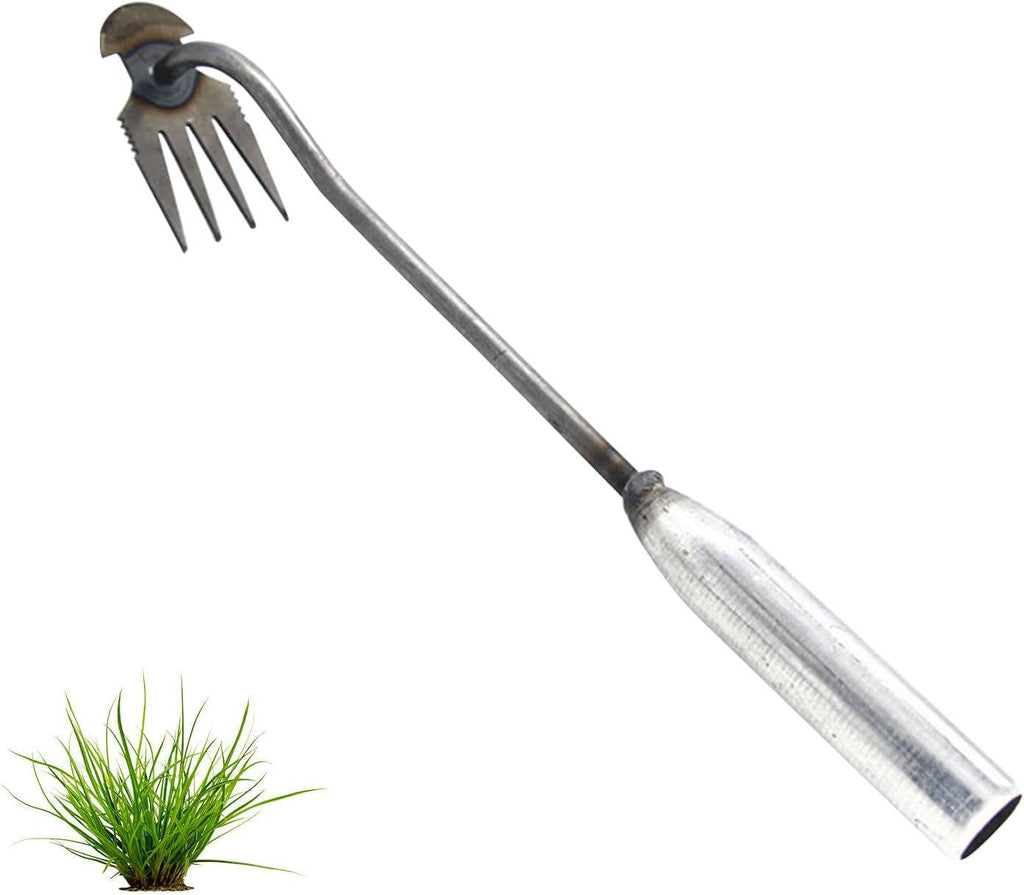 Standing Weed Puller with Four Steel Teeth and Extended Handle All Vera Mart