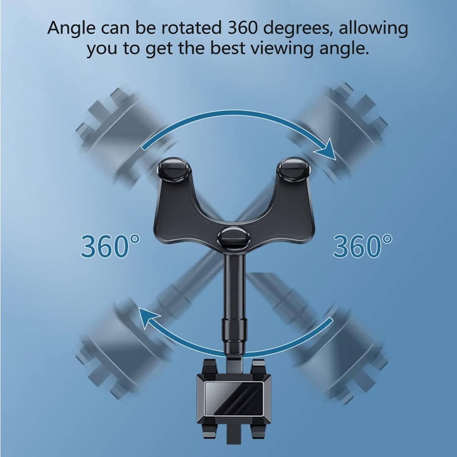 Rearview Mirror Phone Holder with 360 Rotation and Extendable Arm All Vera Mart