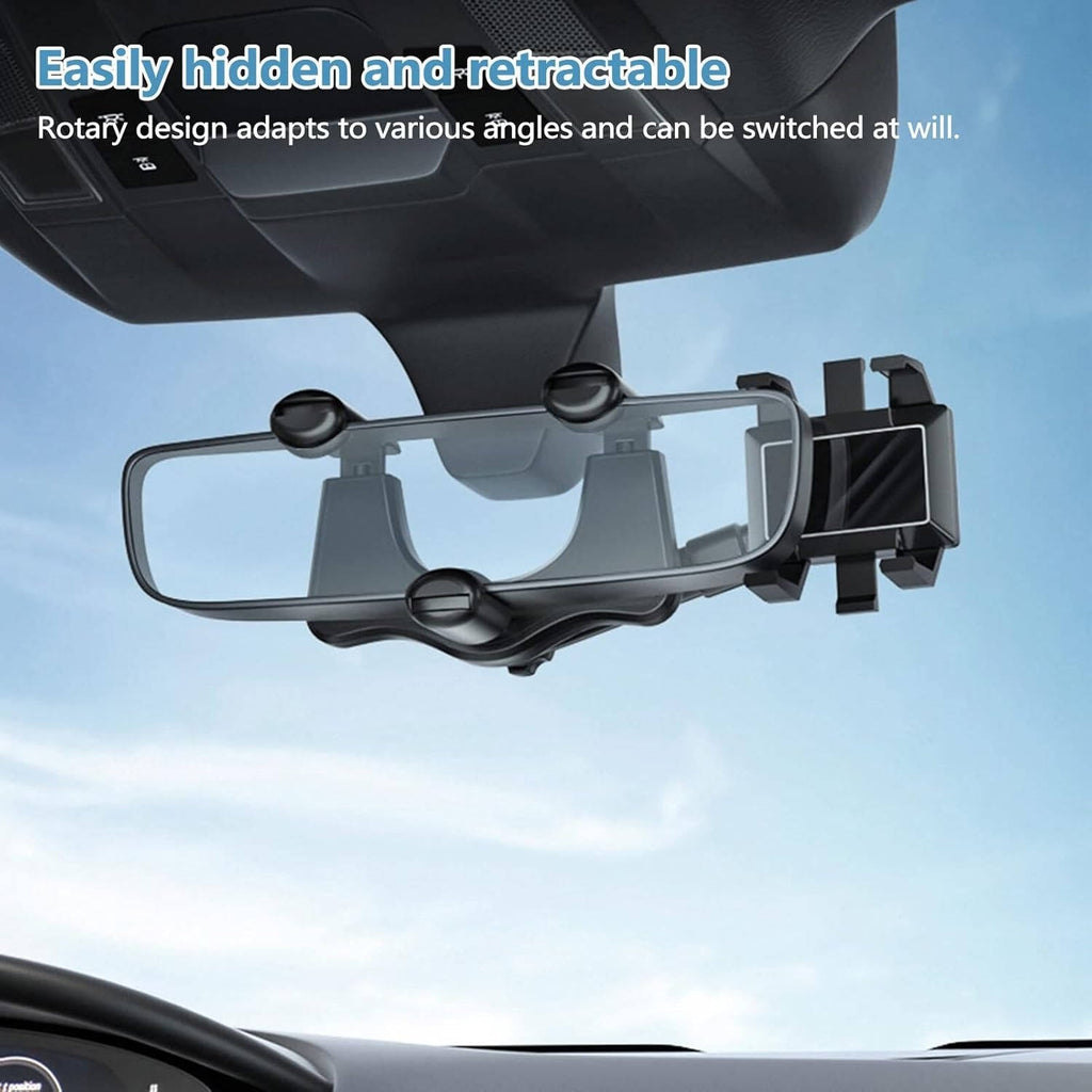 Rearview Mirror Phone Holder with 360 Rotation and Extendable Arm All Vera Mart