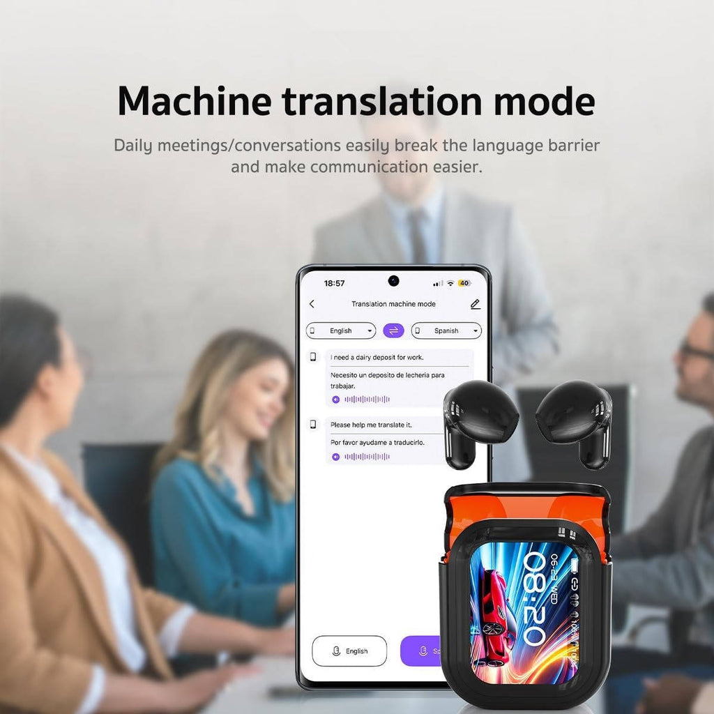 Real Time Translation Earbuds with Wireless Bluetooth and Noise Filtering for Travel All Vera Mart