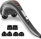Electric Percussion Massager with Dual Heads and 3 Interchangeable Nodes, 3500 Pulses Per Minute All Vera Mart