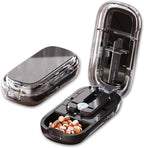 Pill Splitter with Stainless Steel Blade and Storage Compartment, Portable Design All Vera Mart