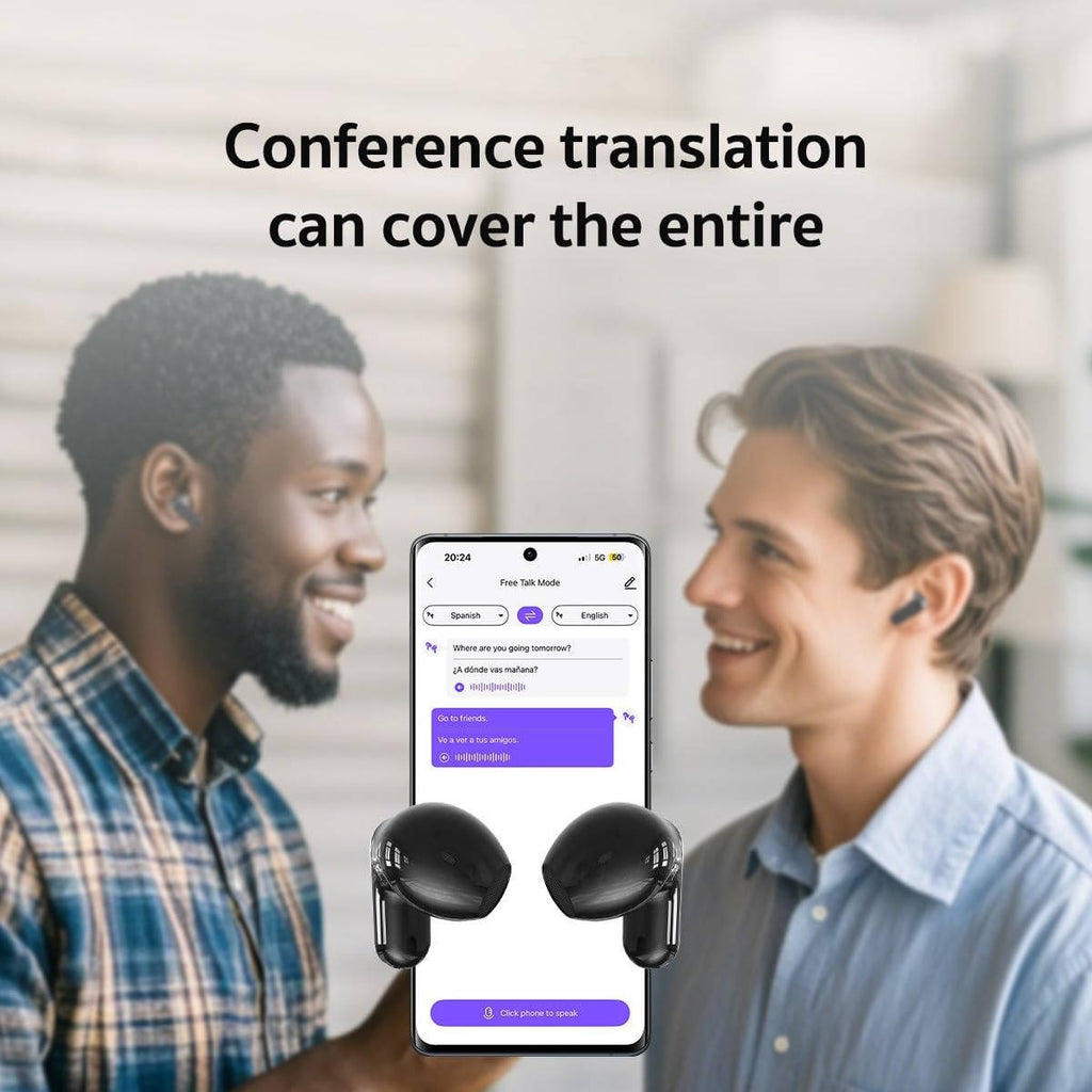 Real Time Translation Earbuds with Wireless Bluetooth and Noise Filtering for Travel All Vera Mart