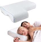 Couple Side Sleeper Pillow with Arm Tunnel Channel and Memory Foam, Machine Washable All Vera Mart
