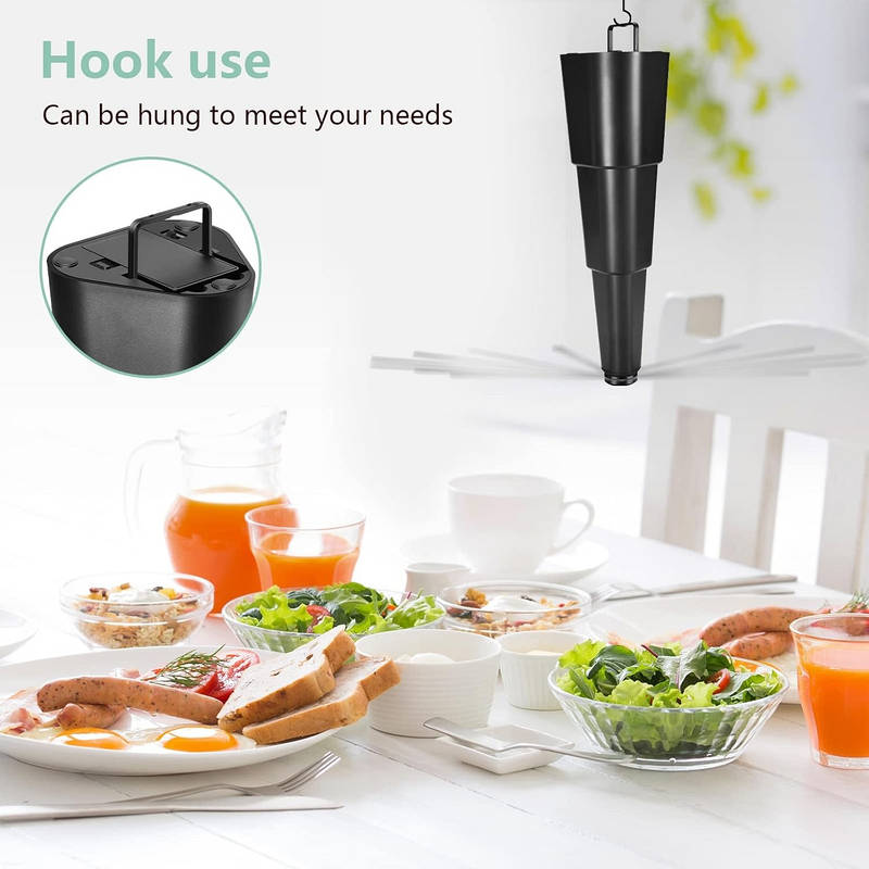 Spinning Fly Repellent Fan 4 Pack with Holographic Blades and Silent Motor for Outdoor Dining All Vera Mart
