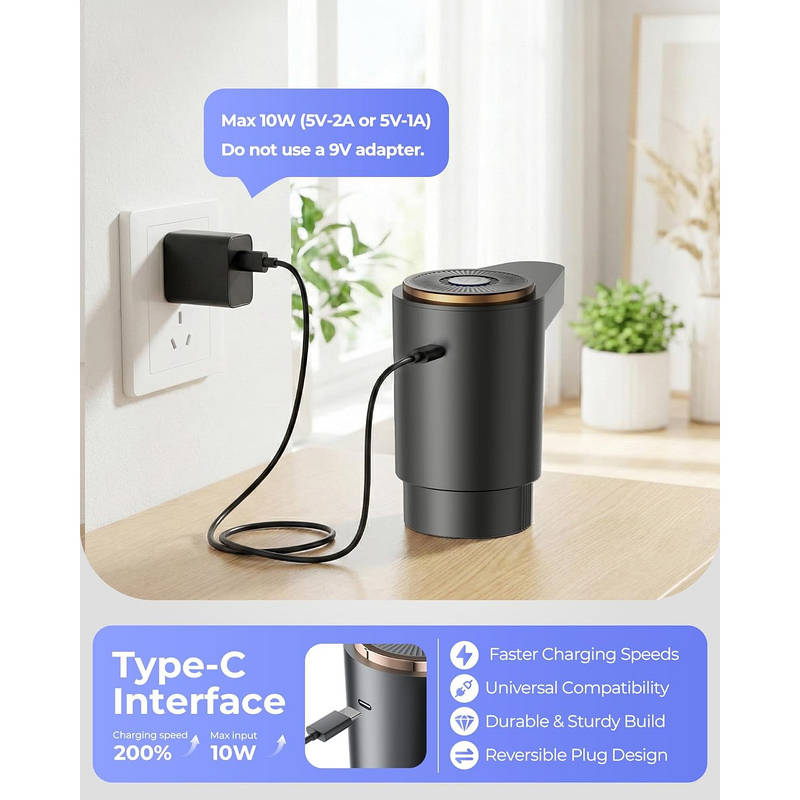 Rechargeable Water Jug Pump with Dual Motors and Food Grade Silicone Hose for 2-5 Gallon Bottles All Vera Mart