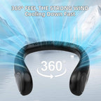 Neck Fan with Dual Motors and LED Display, 4-Speed Bladeless Cooling All Vera Mart