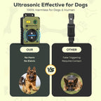 Ultrasonic Bark Deterrent with Automatic Detection and 3 Frequency Modes, 50ft Range All Vera Mart