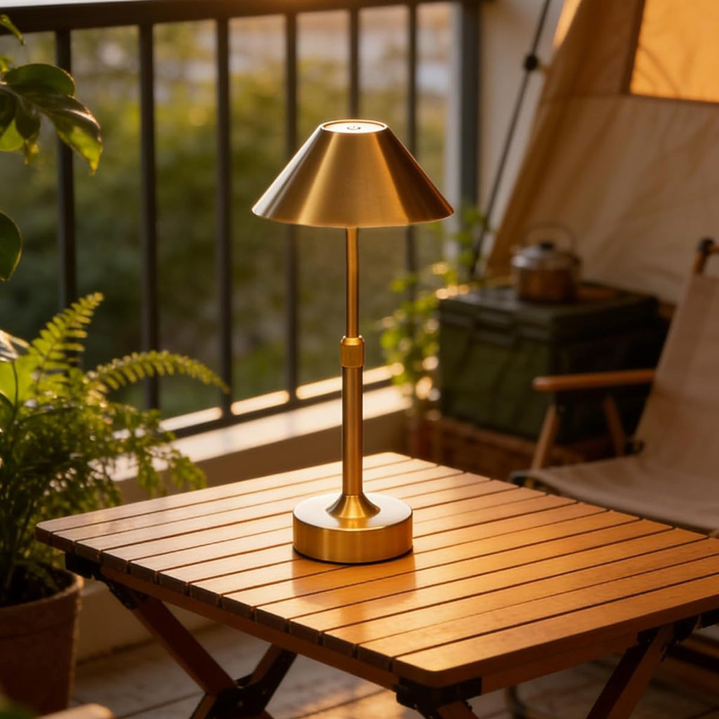 Rechargeable Cordless Table Lamp with Telescopic Height Adjustment and Stepless Dimming All Vera Mart