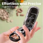 Pill Splitter with Stainless Steel Blade and Storage Compartment, Portable Design All Vera Mart
