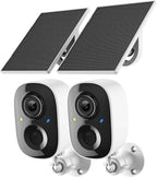 Outdoor Solar Security Camera with 2K Resolution and Smart Motion Detection, 2 Pack All Vera Mart