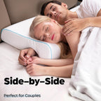 Couple Side Sleeper Pillow with Arm Tunnel Channel and Memory Foam, Machine Washable All Vera Mart