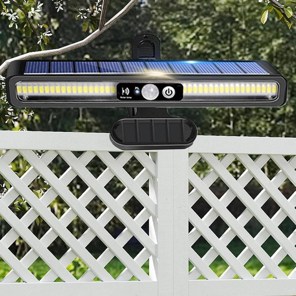 Solar Motion Sensor Fence Lights with 36 LEDs and 26ft Detection Range All Vera Mart