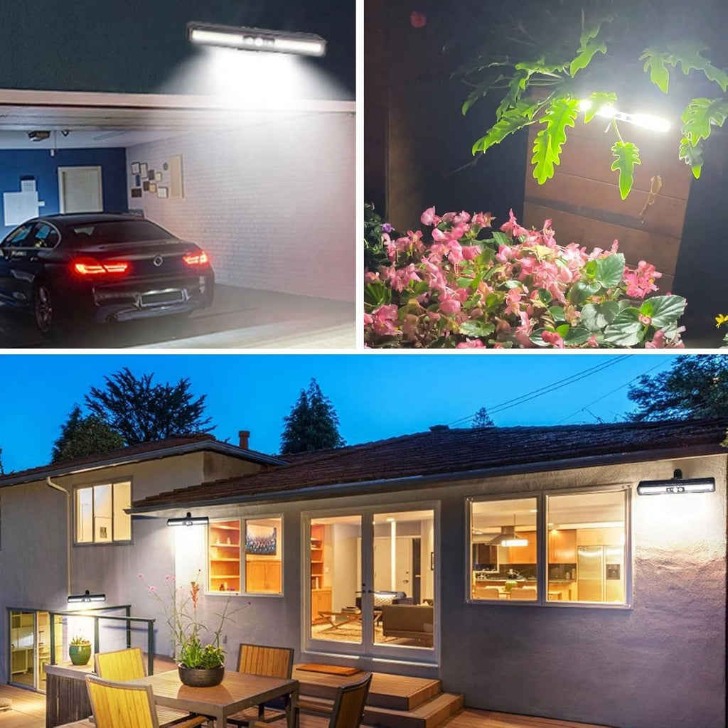 Solar Motion Sensor Fence Lights with 36 LEDs and 26ft Detection Range All Vera Mart