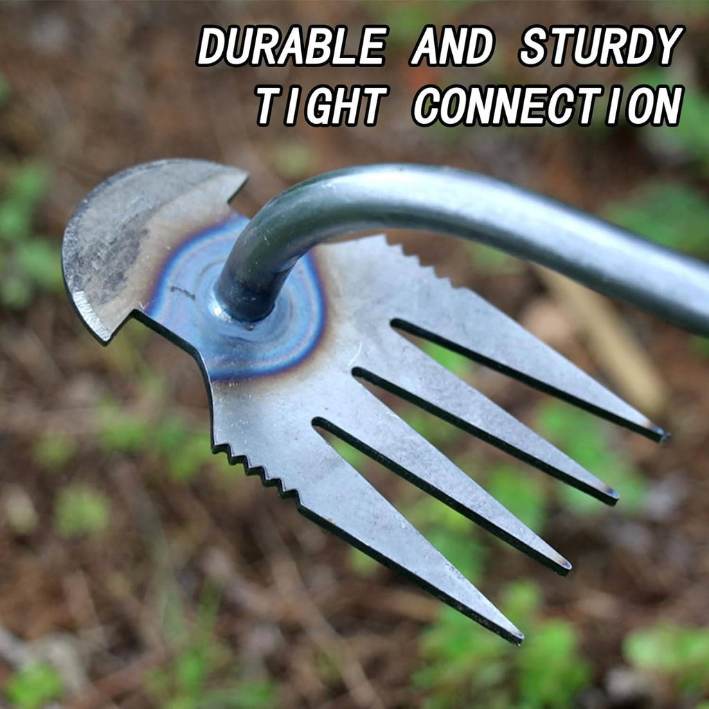 Standing Weed Puller with Four Steel Teeth and Extended Handle All Vera Mart