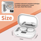 Ultrasonic Contact Lens Cleaner with Dual Chambers and USB Charging, 47000Hz Vibration All Vera Mart