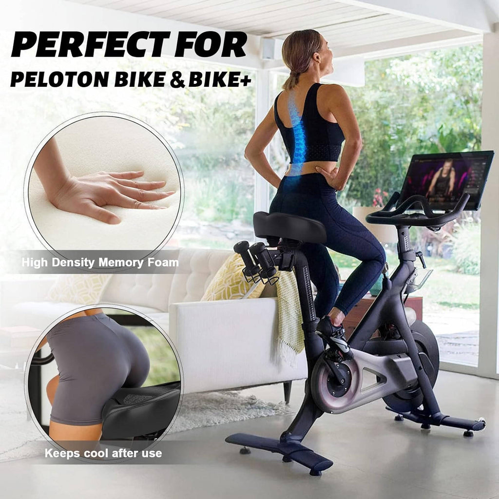 Wide Bicycle Seat with Dual Spring Shock Absorption and Memory Foam Gel, Universal Adapter for All Bikes All Vera Mart