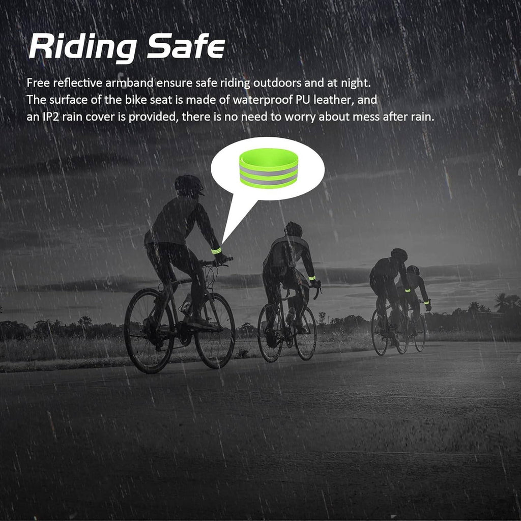 Wide Bicycle Seat with Dual Spring Shock Absorption and Memory Foam Gel, Universal Adapter for All Bikes All Vera Mart