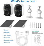 Outdoor Solar Security Camera with 2K Resolution and Smart Motion Detection, 2 Pack All Vera Mart