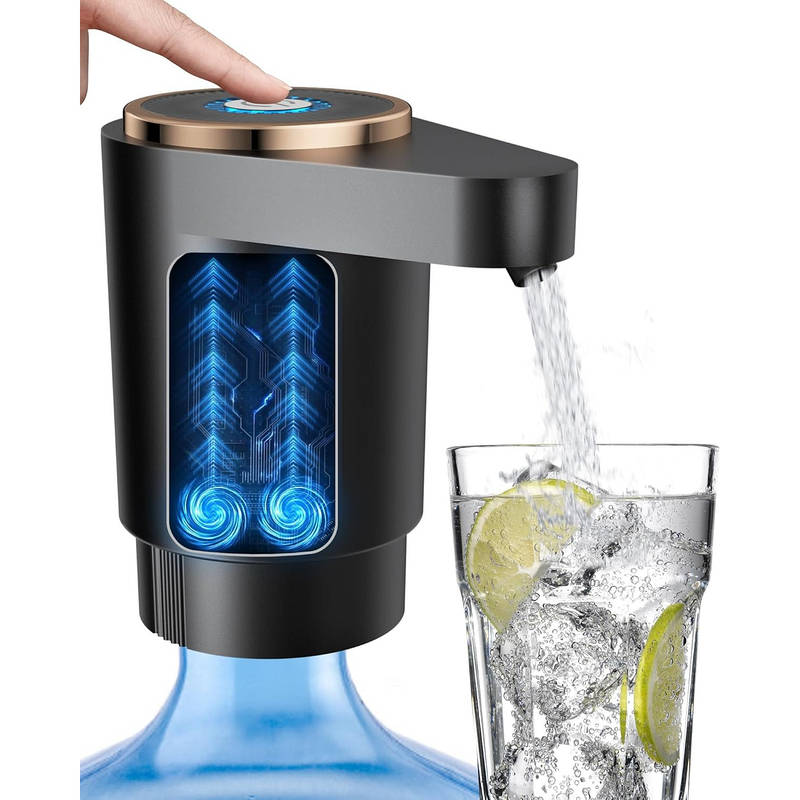 Rechargeable Water Jug Pump with Dual Motors and Food Grade Silicone Hose for 2-5 Gallon Bottles All Vera Mart