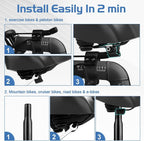 Wide Bicycle Seat with Dual Spring Shock Absorption and Memory Foam Gel, Universal Adapter for All Bikes All Vera Mart