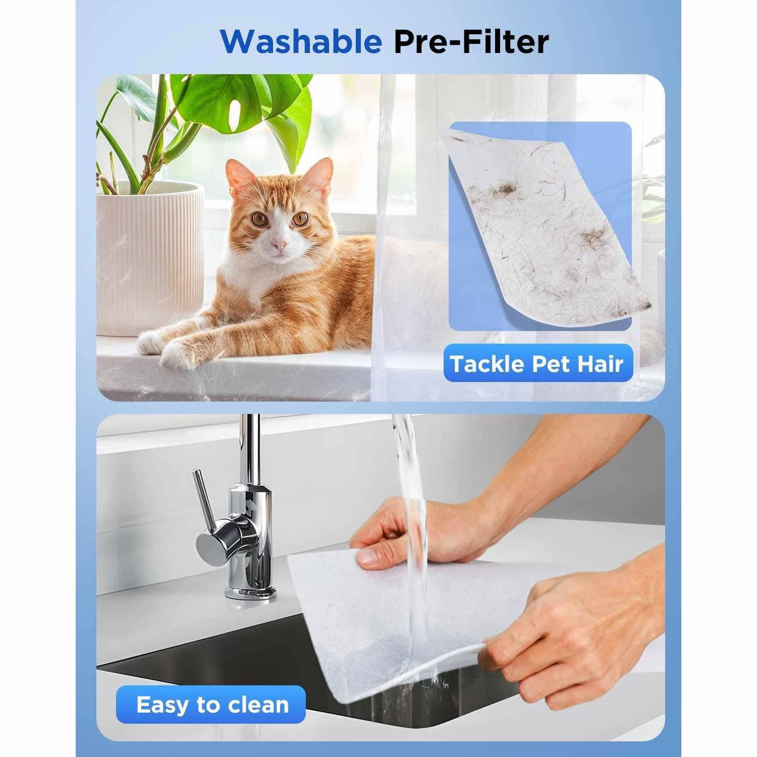 Air Purifier for Large Rooms with Pet Hair Removal and Real Time Sensor, 2200 sq.ft Coverage All Vera Mart