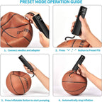 Automatic Sports Ball Pump with Digital Pressure Display and LED Work Light All Vera Mart