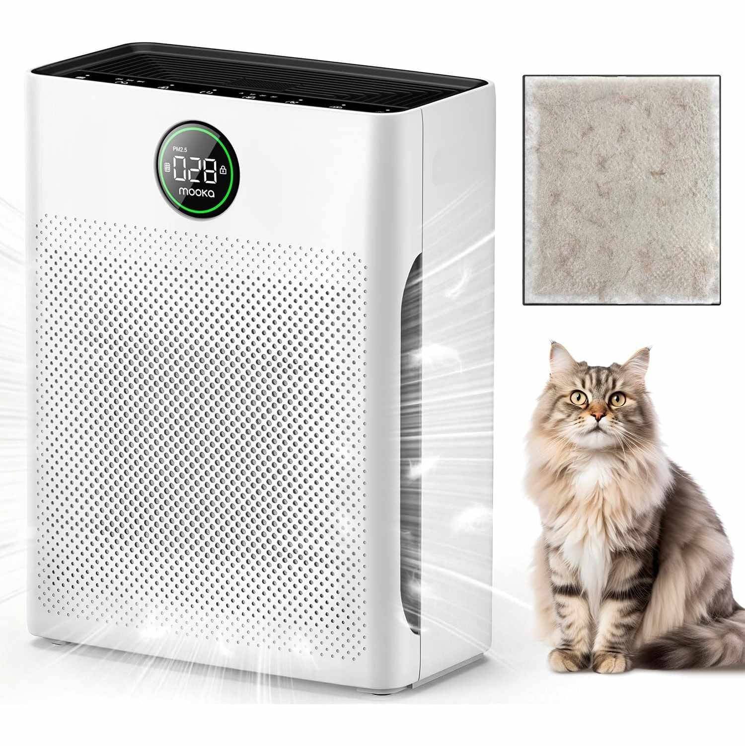 Air Purifier for Large Rooms with Pet Hair Removal and Real Time Sensor, 2200 sq.ft Coverage All Vera Mart